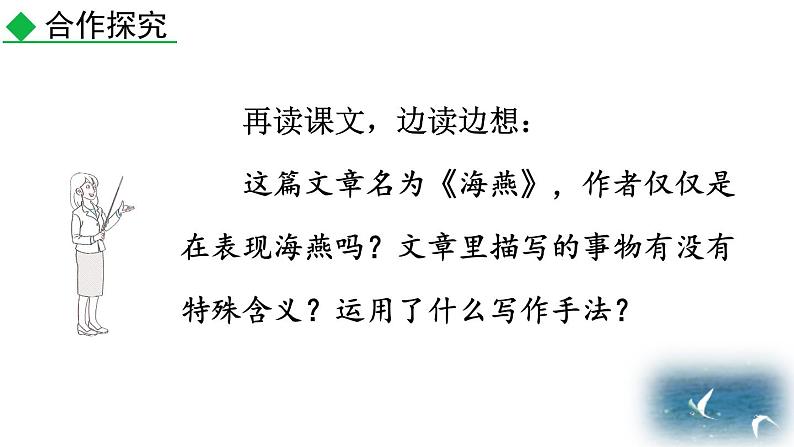 人教部编版(2024)九年级语文下册4海燕第二课时课件第3页