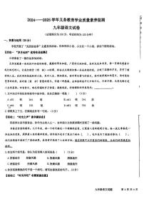 山东省德州市陵城区2024-2025学年九年级上学期期中考试语文试题