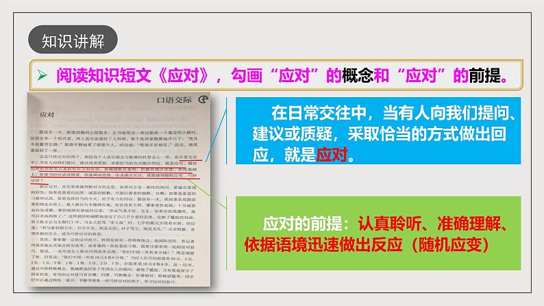 人教部编版语文八年级下册第一单元 口语交际《应对》课件第4页