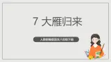 人教部编版语文八年级下册7《 大雁归来》课件+导学案+素材