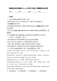 陕西省宝鸡市凤翔区2024-2025学年八年级上学期期中语文试卷(含答案)