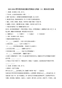 2023-2024学年贵州省安顺市关岭县七年级（上）期末语文试卷（含详细答案解析）
