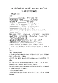 山东省烟台市蓬莱区(五四制)2023-2024学年九年级(上)期末语文试卷(解析版)