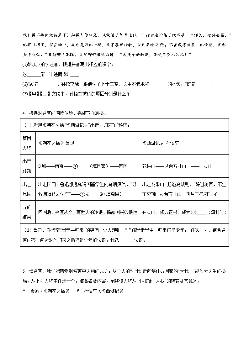 专题15 名著阅读(原卷版)第2页