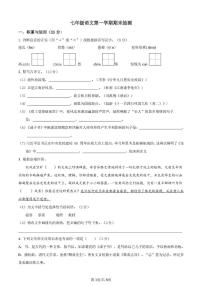 江苏省徐州市2024-2025学年七年级上学期语文期末练习卷