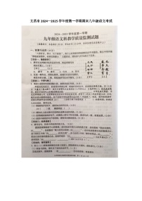 海南省文昌市2024—2025学年九年级上学期期末考试语文试题