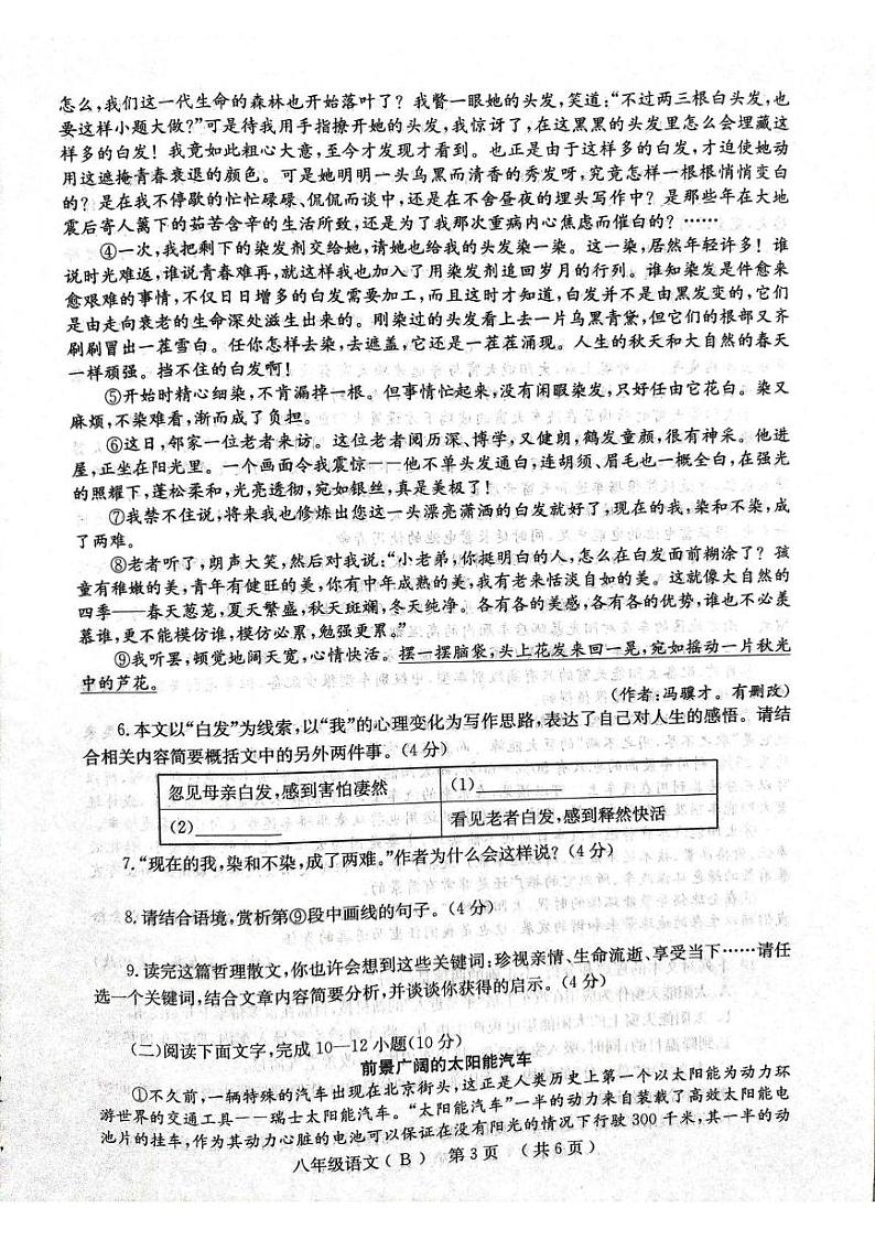 河南省林州市2024—2025学年八年级上学期期末调研语文试题第3页