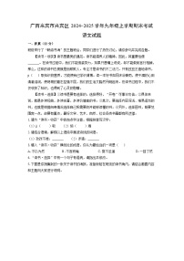 2024~2025学年广西来宾市兴宾区九年级上学期期末考试语文试卷（解析版）