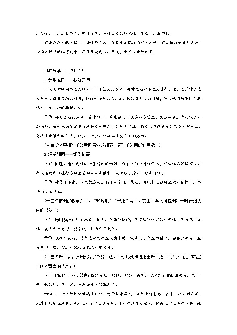 写作 抓住细节 PPT配套教案第2页