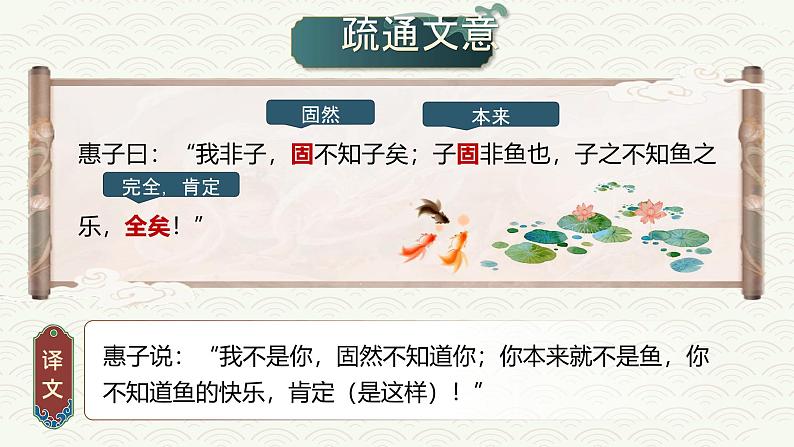 部编版2024春八年级语文下册21.《庄子二则》之《庄子与惠子游于濠梁之上》 课件第7页