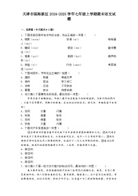 天津市滨海新区2024-2025学年七年级上学期期末语文试题