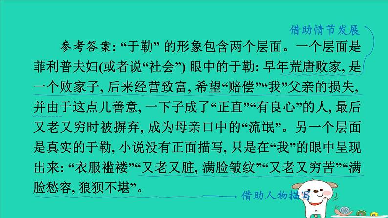 福建省2024中考语文阅读专题一文学类作品阅读考点4人物形象分析课堂讲本课件第7页