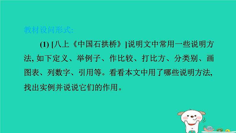 福建省2024中考语文阅读专题三实用类文本__说明文阅读考点4说明方法课堂讲本课件第4页