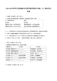 2024-2025學(xué)年江蘇省南京市玄武外國語學(xué)校七年級(jí)（上）期末語文試卷（含詳細(xì)答案解析）