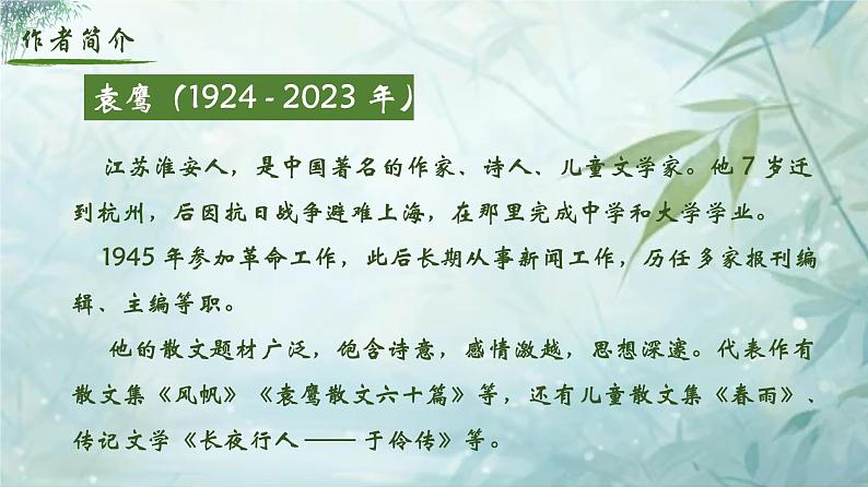 人教部编版初中语文七年级下册 《18.井岗翠竹》课件第4页