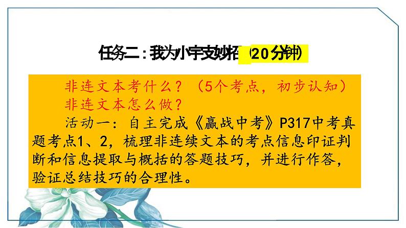 部编版般九年级语文学科二轮复习非连续性文本阅读专题课件第6页
