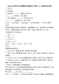 江苏省南京市秦淮区2024-2025学年八年级上学期期末语文试题（解析版）
