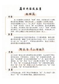 七上语文《朝花夕拾》知识点汇总学案