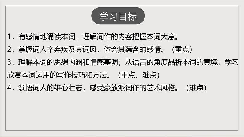 人教部编版(五四制)语文九下第12课《破阵子·为陈同甫赋壮词以寄之》课件第3页