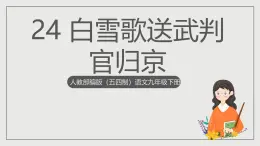 人教部編版（五四制）語文九下第24課《白雪歌送武判官歸京》課件