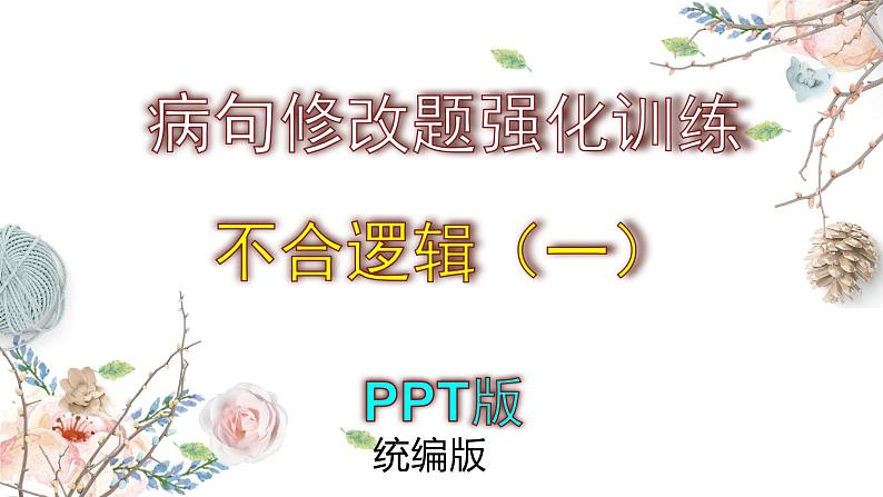 2025年中考病句修改题强化训练——不合逻辑(一)--2025中考语文二轮病句修改题强化训练课件第2页