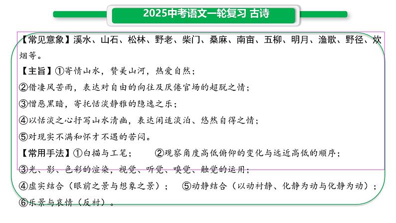 2025年中考语文专题复习之古诗文阅读课件第4页