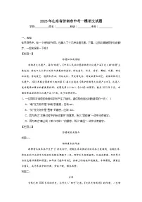 2025年山东省济南市中考一模语文试题