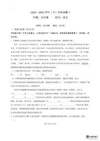 河南省實(shí)驗(yàn)中學(xué)2024-2025學(xué)年九年級(jí)下學(xué)期開(kāi)學(xué)考試語(yǔ)文試題（PDF版，含答案）