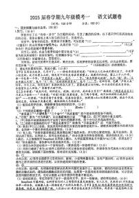 安徽省六安市汇文中学2024-2025学年九年级下学期2月月考语文试题