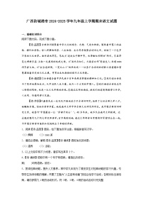 广西防城港市2024-2025学年九年级上学期期末语文试题
