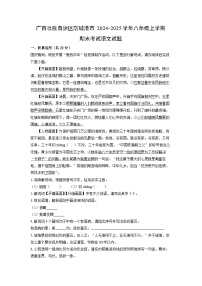 2024~2025学年广西壮族自治区防城港市八年级上学期期末考试语文试卷（解析版）