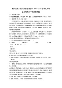 贵州省黔东南苗族侗族自治州2024-2025学年九年级上学期期末考试语文试卷（解析版）