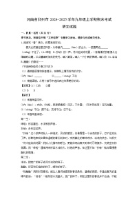河南省郑州市2024-2025学年九年级上学期期末考试语文试卷（解析版）