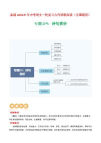 中考语文二轮复习精品试卷讲义专题09：古诗词鉴赏之诗句赏析解析版