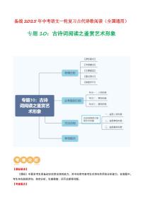 中考语文二轮复习精品试卷讲义专题10：古诗词阅读之鉴赏艺术形象解析版