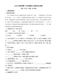 江蘇省鹽城市大豐區(qū)校聯(lián)考2024-2025學(xué)年九年級(jí)下學(xué)期3月月考語文試題（原卷版+解析版）