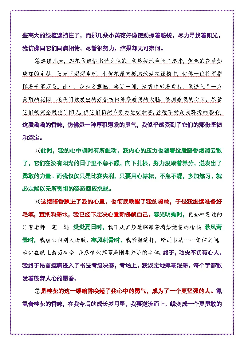2.青春成长主题高分作文《唤起心中的勇敢》读写拆解-备战2025年中考语文写作四步拆解高分作文讲练(全国通用)第3页