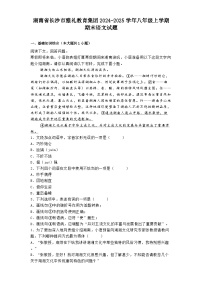 湖南省长沙市雅礼教育集团2024-2025学年八年级上学期期末语文试题