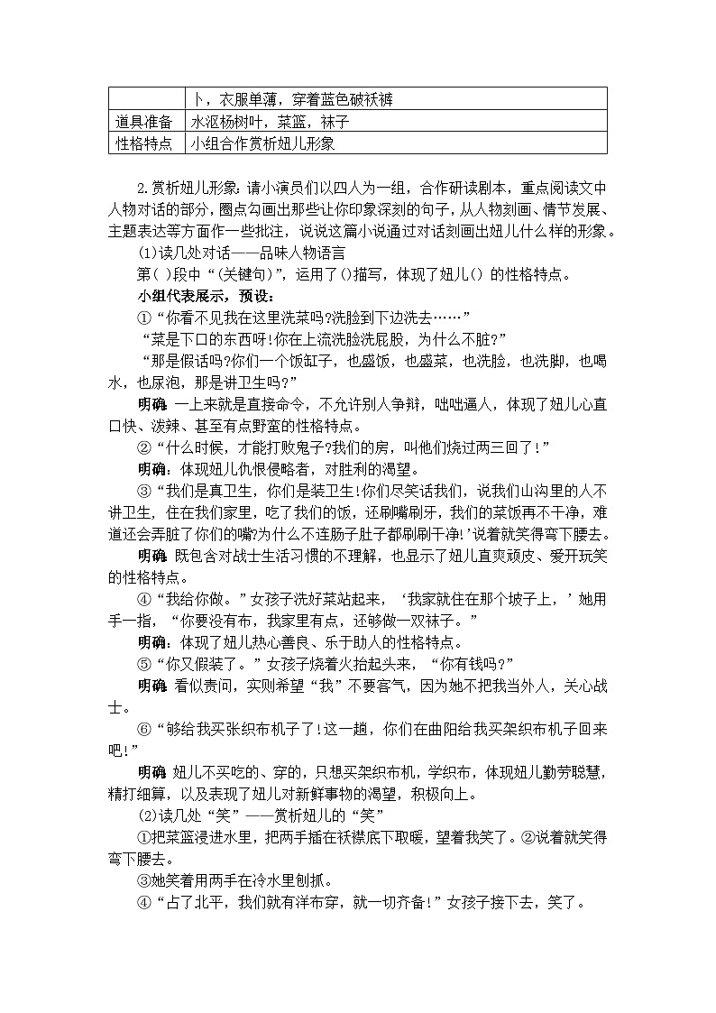 部编版(2024)2024-2025年第二学期 语文 七年级下册 11 山地回忆 教案第3页