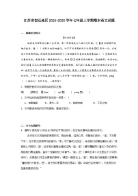 江苏省宿迁地区2024-2025学年七年级上学期期末语文试题