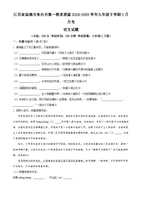 江苏省盐城市东台市第一教育联盟2024-2025学年九年级下学期3月月考语文试题（原卷版+解析版）