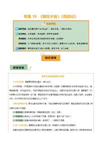 专题10 《朝花夕拾》《西游记》（20个思维导图+2部名著梳理+3点复习方法+2点解题技巧）试卷（原卷版+解析版）