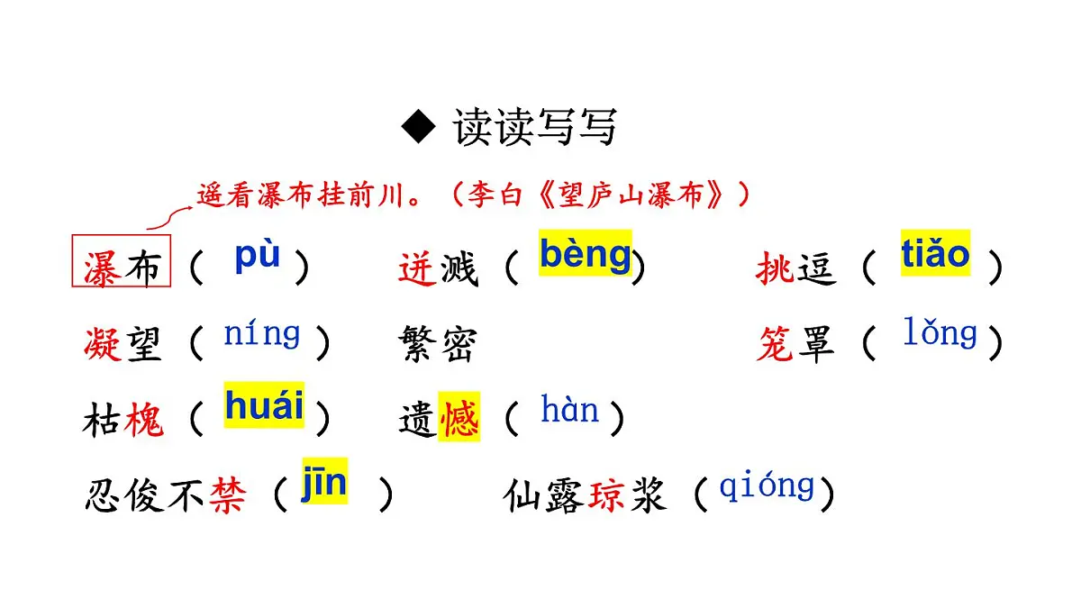 初中语文新人教部编版七年级下册第五单元19 紫藤萝瀑布教学课件2025春第5页