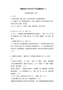 2025年安徽省亳州市中考一模语文试题
