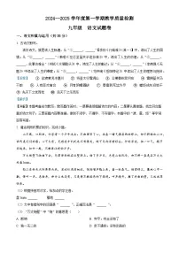 安徽省滁州市天长市2024-2025学年九年级上学期期末语文试题（解析版）