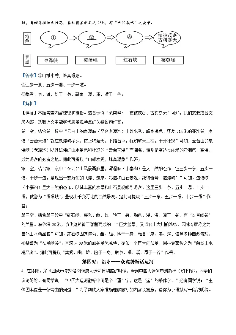 河南省信阳市潢川县2024-2025学年九年级上学期期末语文试题(解析版)第3页