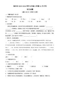 江苏省徐州市2023-2024学年七年级上学期12月月考语文试题