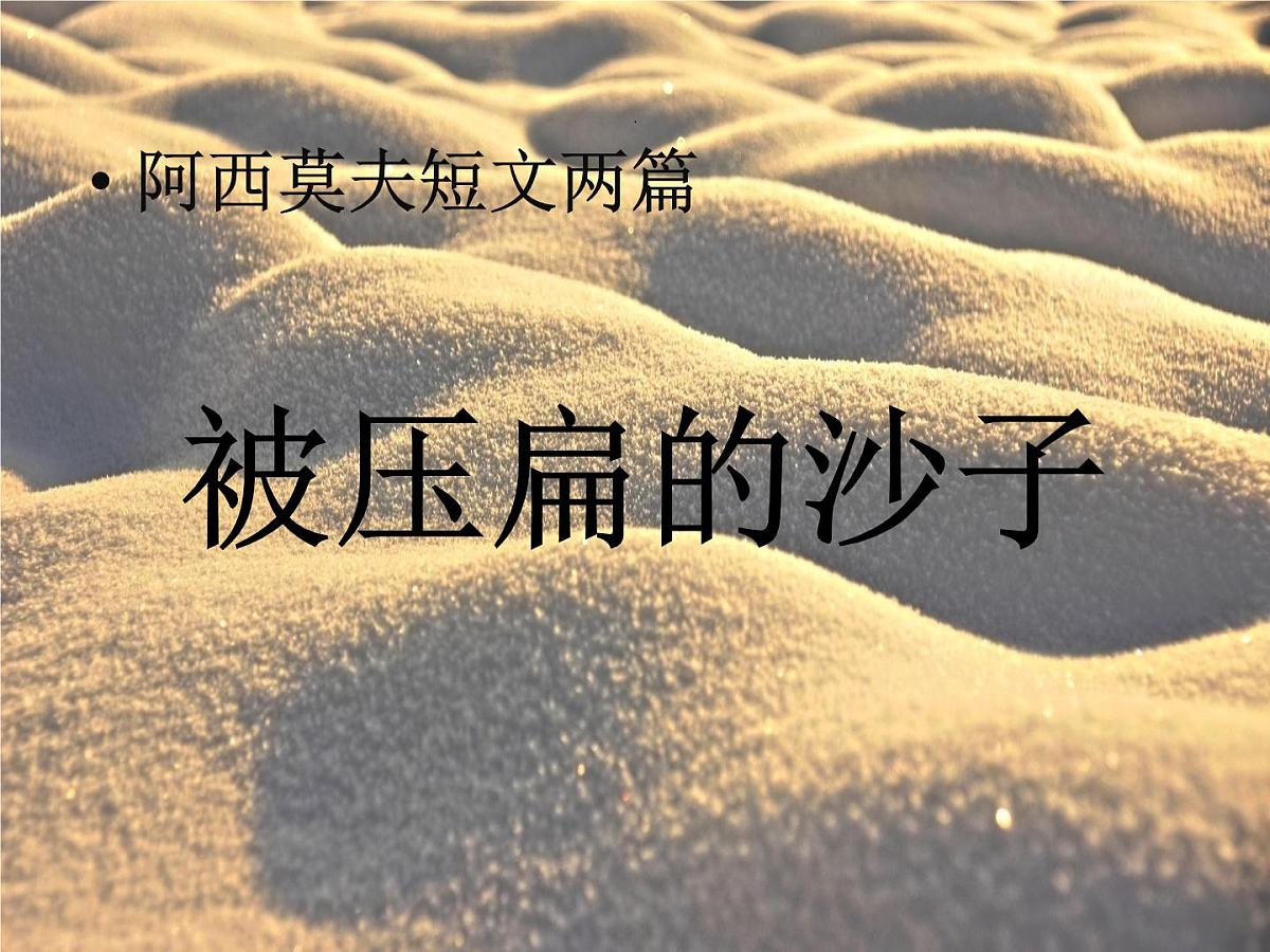 部编版 语文 八年级下册 2024-2025年第二学期 6.《被压扁的沙子》课件第1页