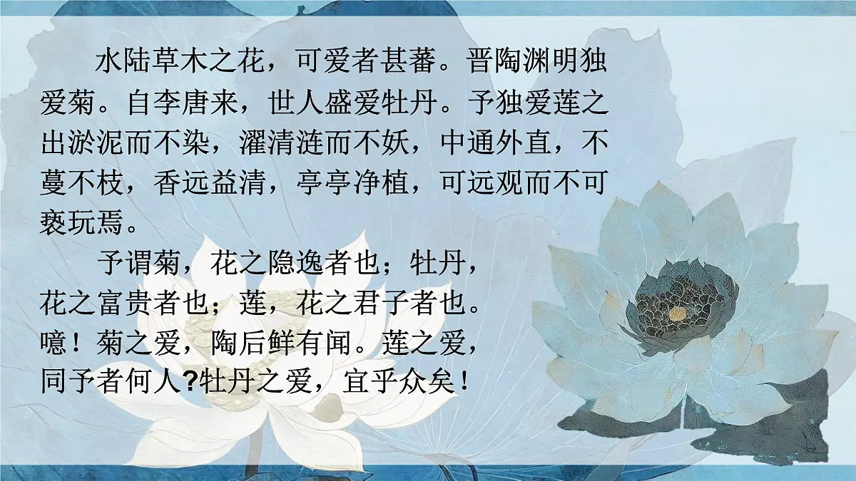 17《爱莲说》课件-2024-2025学年七年级语文下册同步备课精选课件(统编版2024)第7页
