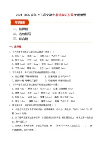 七年级下册语文 期中考点讲练 专题01 基础知识积累（考题猜想）（练习）2024-2025学年（统编版）